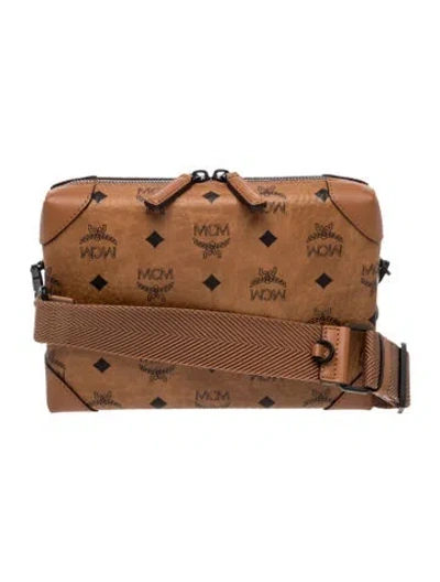 Pre-owned Mcm Monogram Crossbody Bag In Brown
