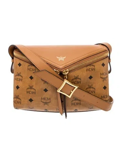 Pre-owned Mcm Monogram Crossbody Bag In Brown