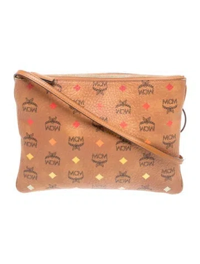 Pre-owned Mcm Monogram Crossbody Bag In Brown