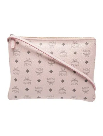 Pre-owned Mcm Monogram Crossbody Bag In Pink