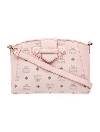 Pre-owned Mcm Monogram Crossbody Bag In Pink