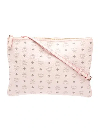 Pre-owned Mcm Monogram Crossbody Bag In Pink