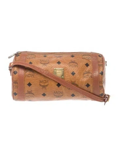 Pre-owned Mcm Monogram Crossbody Bag Vintage In Brown