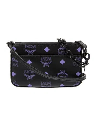 Pre-owned Mcm Monogram Crossbody Bag W/ Tags In Black