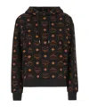 Mcm Cotton Drawstring Hood Sweatshirt In Black