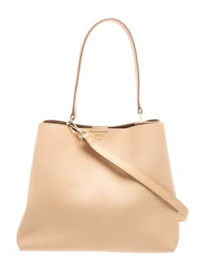 Pre-owned Mcm Monogram Hobo In Neutrals