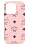 Mcm Monogram Iphone 16 Pro Case In Pink