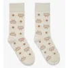 Mcm Monogram Knit Socks In Neutral