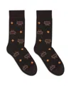 Mcm Monogram Knit Socks In Black