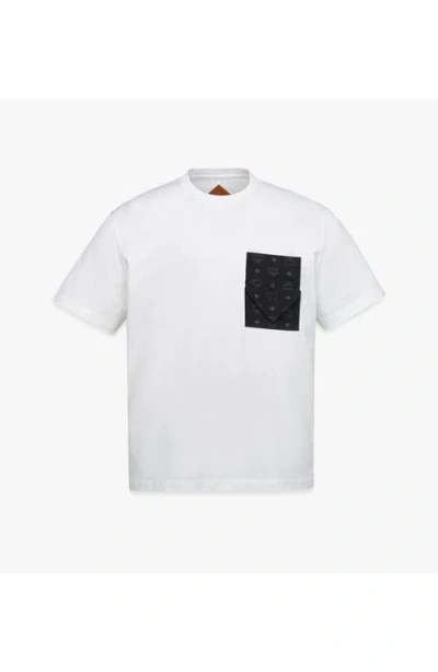 Mcm Monogram Patch Pocket T-shirt In White