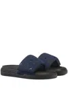 Mcm Pantoletten Mit Monogrammmuster In Blau