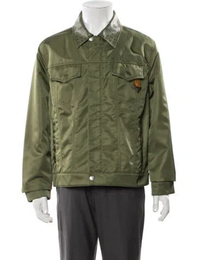 Pre-owned Mcm Monogram Pattern Utility Jacket W/ Tags In Green