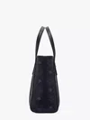 Mcm Monogram Polyurethane Mini Tote In Black