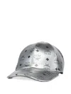 Mcm Monogram-print Baseball Cap In Silver