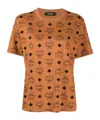 Mcm Maxi Monogram-print T-shirt In Brown