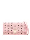 Mcm Monogram-print Cross Body Bag In Pink