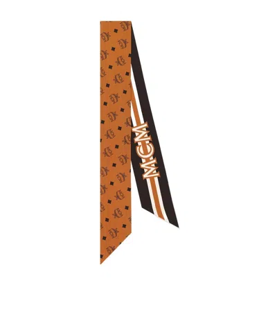 MCM MONOGRAM PRINT PETITE SILK SCARF