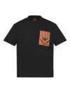 Mcm Monogram Print-pocket T-shirt In Black