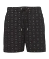 Mcm Monogram Print Shorts In Black