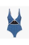 Mcm Monogram Print Swimsuit In Black