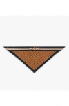 Mcm Monogram Print Triangle Silk Scarf In Brown