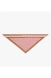 Mcm Monogram Print Triangle Silk Scarf In Pink