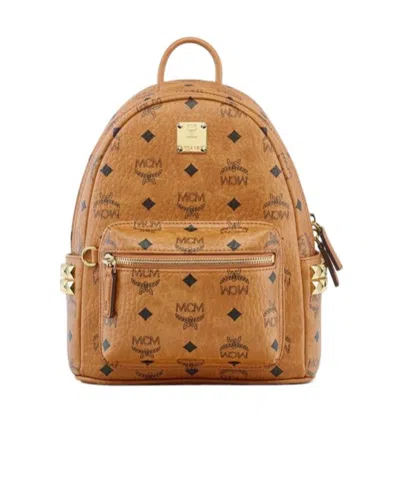 Mcm Monogram Printed Zipped Backpack