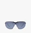 Mcm Monogram Shield Sunglasses In Blue