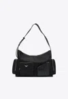 Mcm Borsa A Spalla Aren In Tessuto Nero Donna In Black