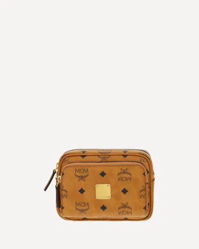 Mcm Monogram Shoulder Bag In Brown