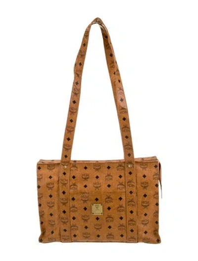 Pre-owned Mcm Monogram Shoulder Bag In Brown