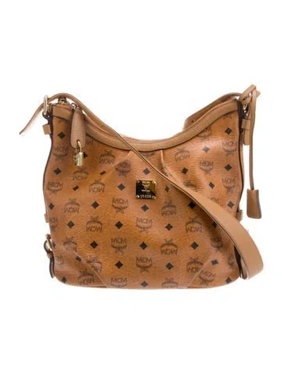 Pre-owned Mcm Monogram Shoulder Bag In Brown
