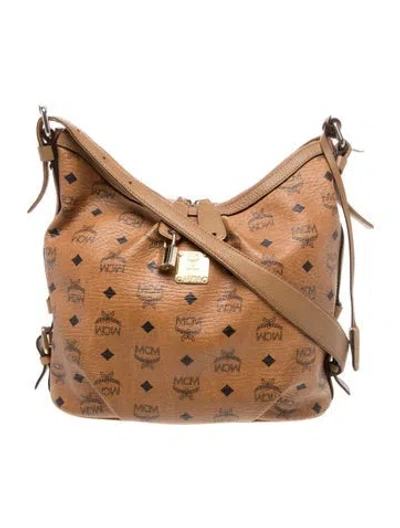 Pre-owned Mcm Monogram Shoulder Bag In Brown