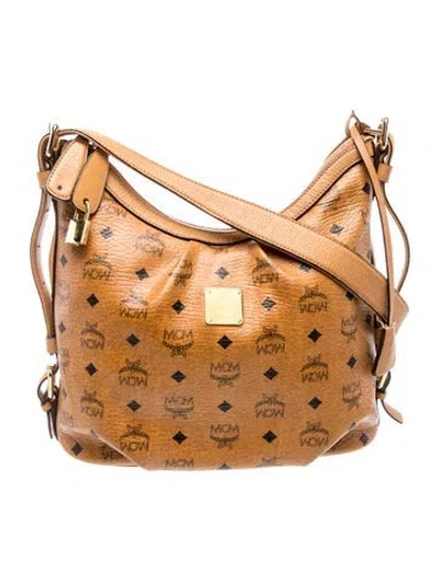 Pre-owned Mcm Monogram Shoulder Bag In Brown