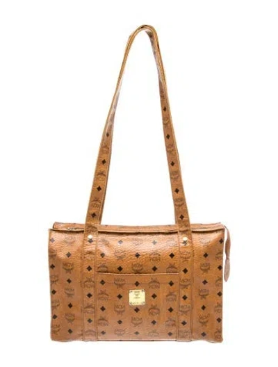 Pre-owned Mcm Monogram Shoulder Bag In Brown