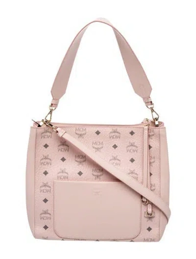 Pre-owned Mcm Monogram Shoulder Bag In Pink