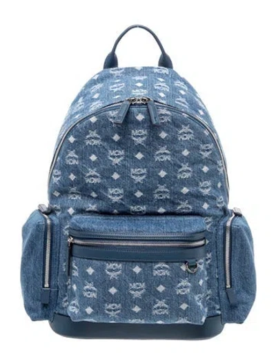 Pre-owned Mcm Monogram Stark In Blue