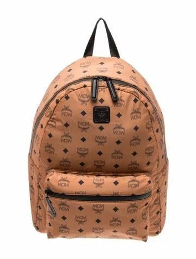 Pre-owned Mcm Monogram Stark Medium W/ Tags In Brown