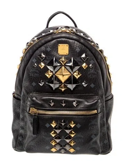 Pre-owned Mcm Monogram Stark Small In Black