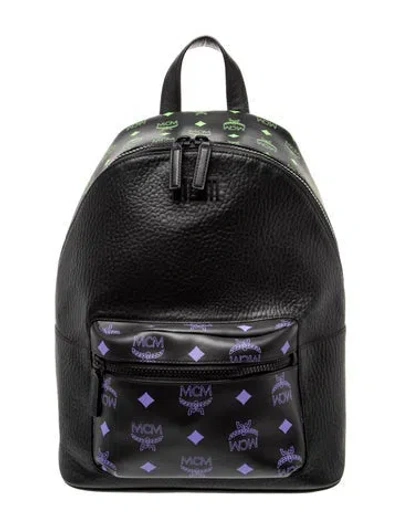 Pre-owned Mcm Monogram Stark Splash Logo In Black