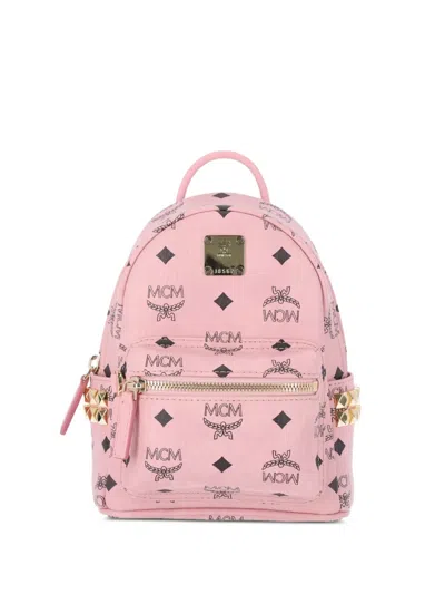 MCM MONOGRAM STUD-EMBELLISHED BACKPACK