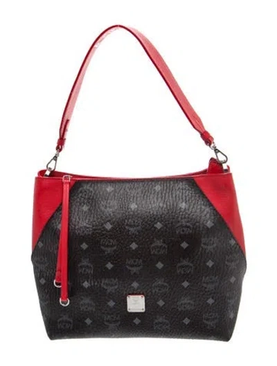 Pre-owned Mcm Monogram Top Handle Bag In Multi