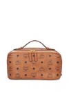 Mcm Monogram Tote Bag In Brown