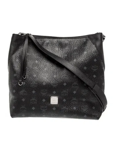 Pre-owned Mcm Monogram Tote In Black