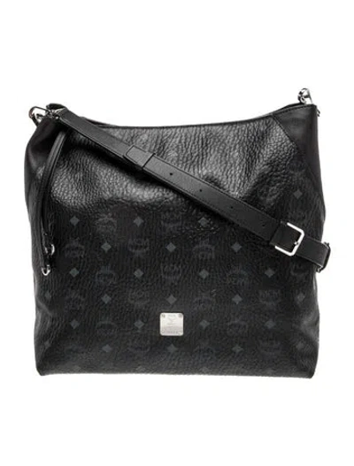 Pre-owned Mcm Monogram Tote In Black