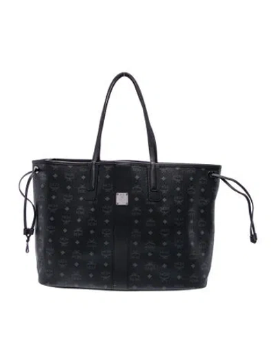 Pre-owned Mcm Monogram Tote In Blue