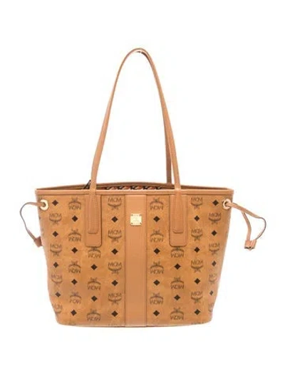 Pre-owned Mcm Monogram Tote In Brown