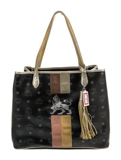 Pre-owned Mcm Monogram Tote In Multi