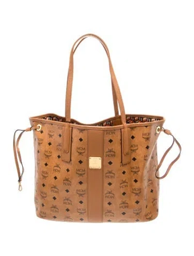 Pre-owned Mcm Monogram Tote W/ Tags In Brown