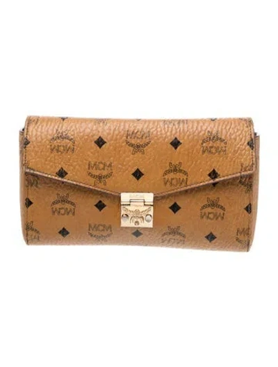 Pre-owned Mcm Monogram Tracy In Brown